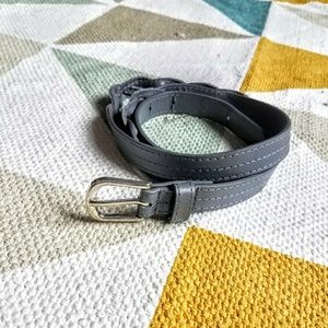 European gray braided belt